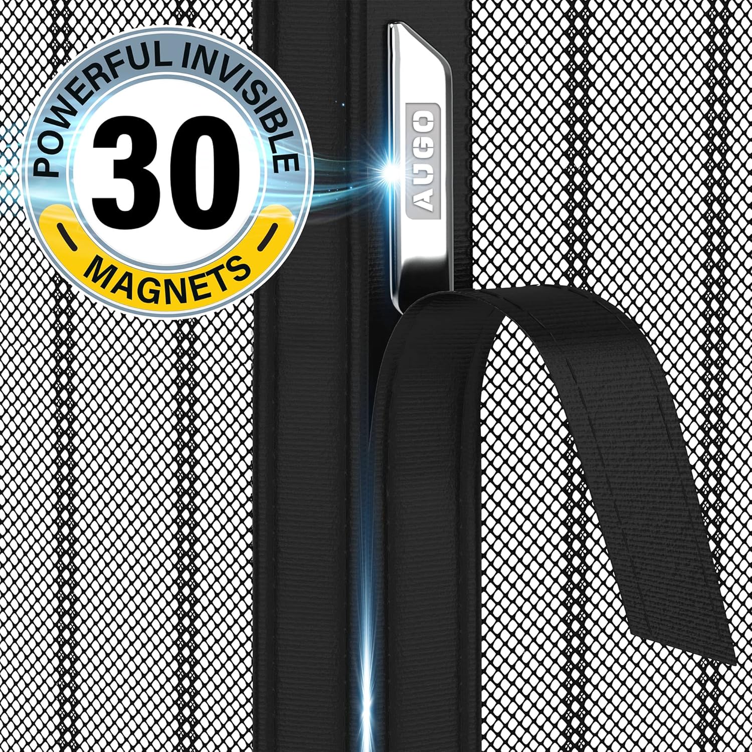 Highlights the product's key feature of 30 powerful invisible magnets, emphasizing their strength and discreet design.