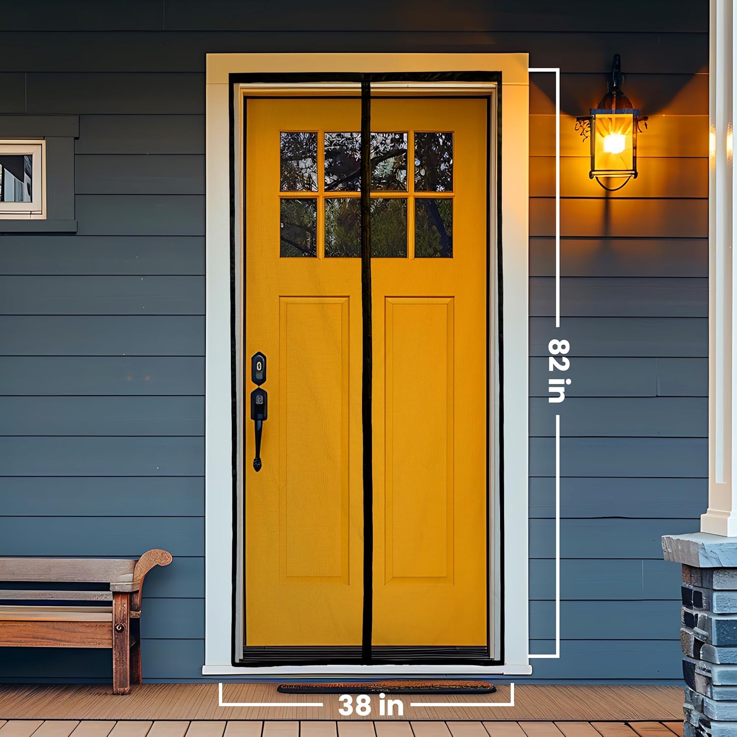 Provides exact measurements of the door to help customers determine if it will fit their entryway.