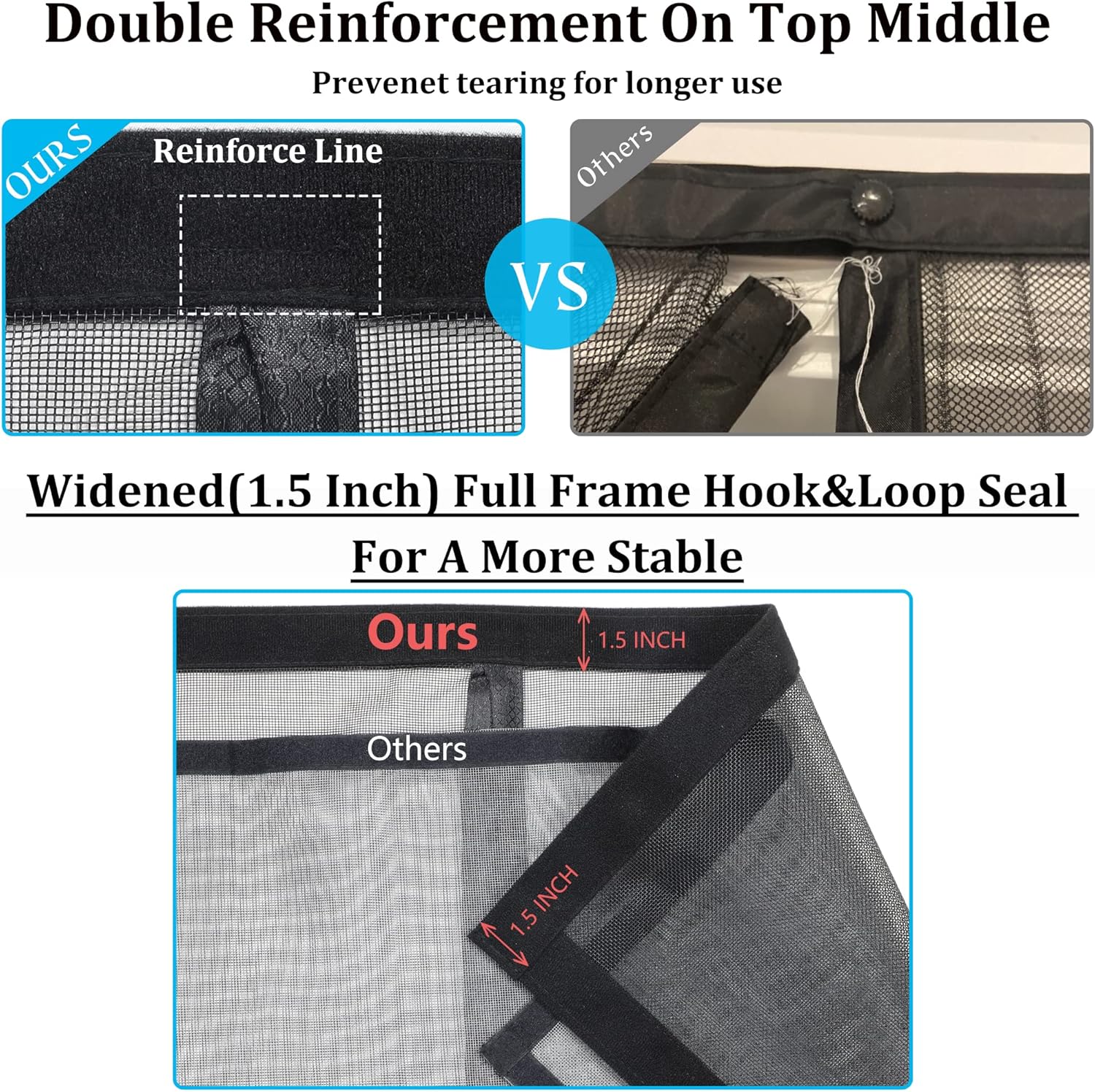 Highlights the product's superior construction compared to competitors, emphasizing durability and stability.