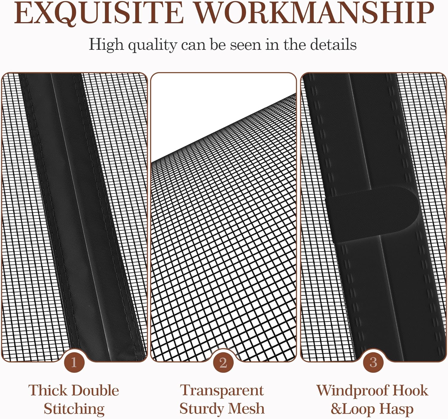 Highlights the high-quality construction details of the product to demonstrate its durability and functionality.