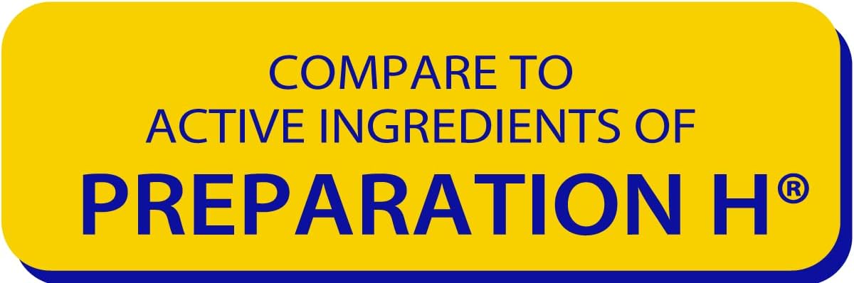 Compares the active ingredients of this product to those of Preparation H, implying similar effectiveness.