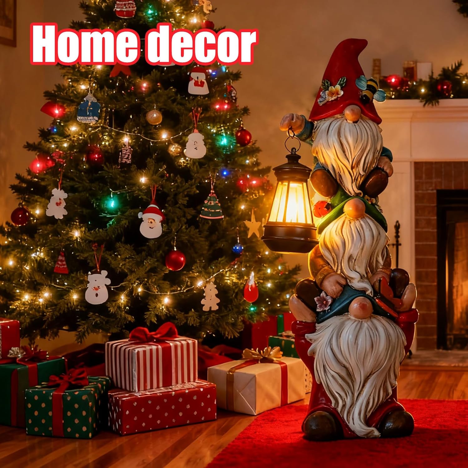 Showcases festive Christmas decorations to inspire holiday home decor and create a warm, celebratory atmosphere.