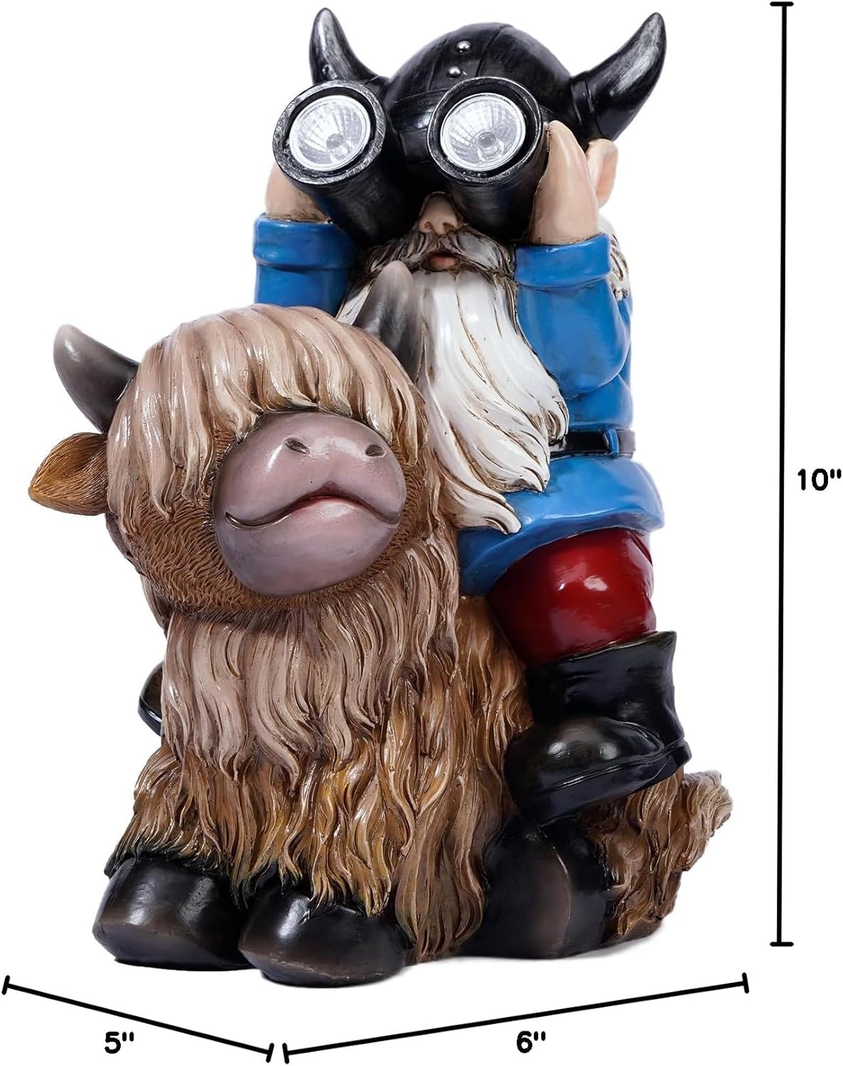 Shows the physical size of the decorative figurine to help customers understand its dimensions and scale.