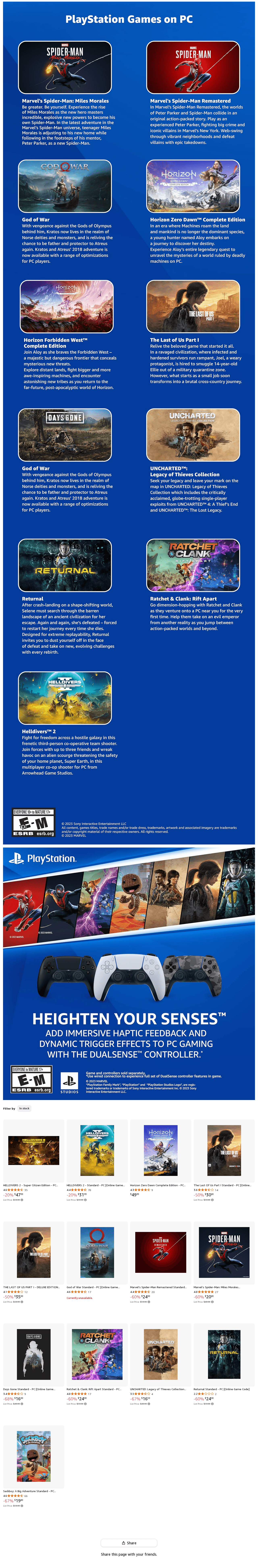Storefront for PlayStation: Play Has No Limits